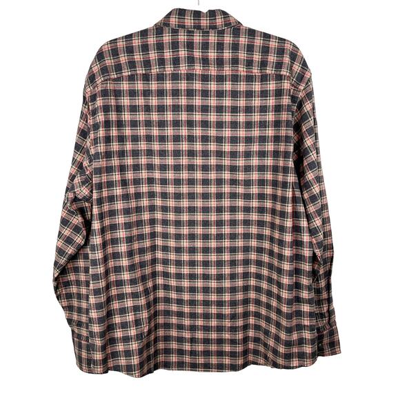 Untuckit Plaid Button Down Shirt XXL Grey Brown Red Flannel New - Picture 2 of 13